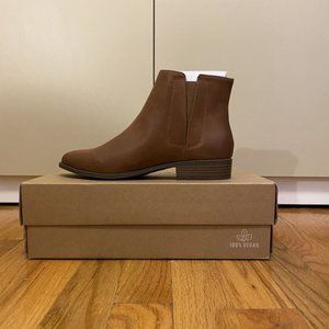 Melrose Ave Vegan Brown Leather Chelsea Boot